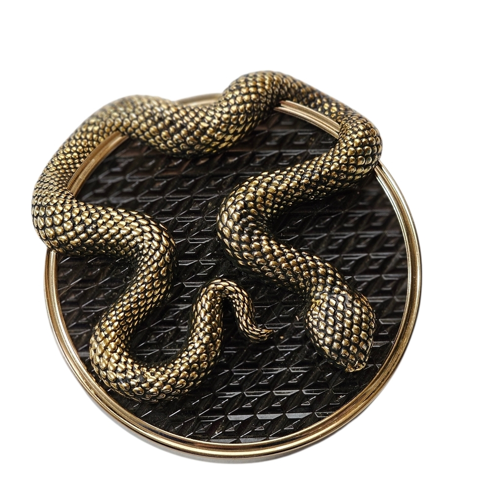 Bath & Body Works Halloween Snake Lid Only 3 Wick Candle Wicked Vanilla Woods - Picture 4 of 5